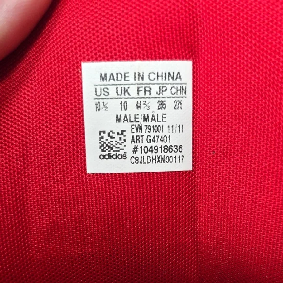 Adidas Men's Sneakers - Black and Red - Picture 5 of 5